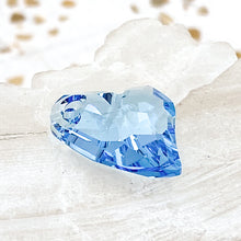 Load image into Gallery viewer, Pre-Order 17mm Aquamarine Devoted Heart Premium Austrian Crystal Pendant
