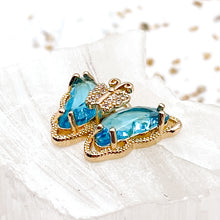 Load image into Gallery viewer, Pre-Order Sky Blue Micro Pave Cubic Zirconia Butterfly Charm
