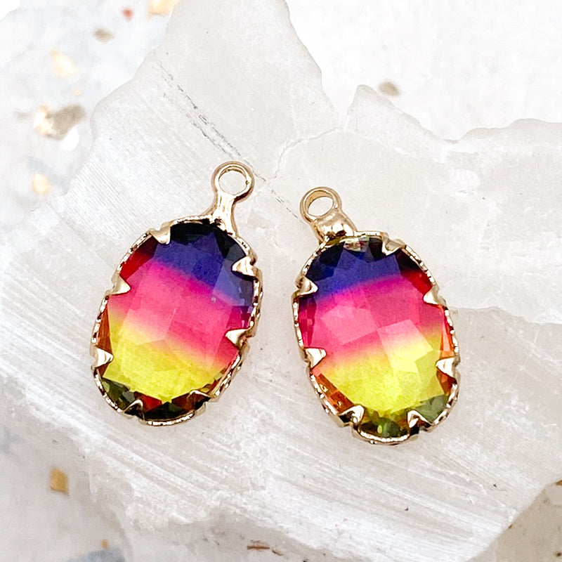 Sunrise Glass Charm Pair