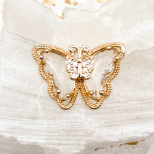 Load image into Gallery viewer, Pre-Order Clear Micro Pave Cubic Zirconia Butterfly Charm
