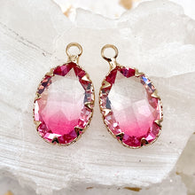 Load image into Gallery viewer, Peony Glass Charm Pair
