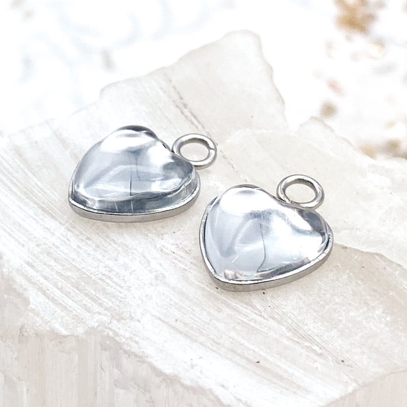 Stainless Steel Blank Bezel Heart Pendant