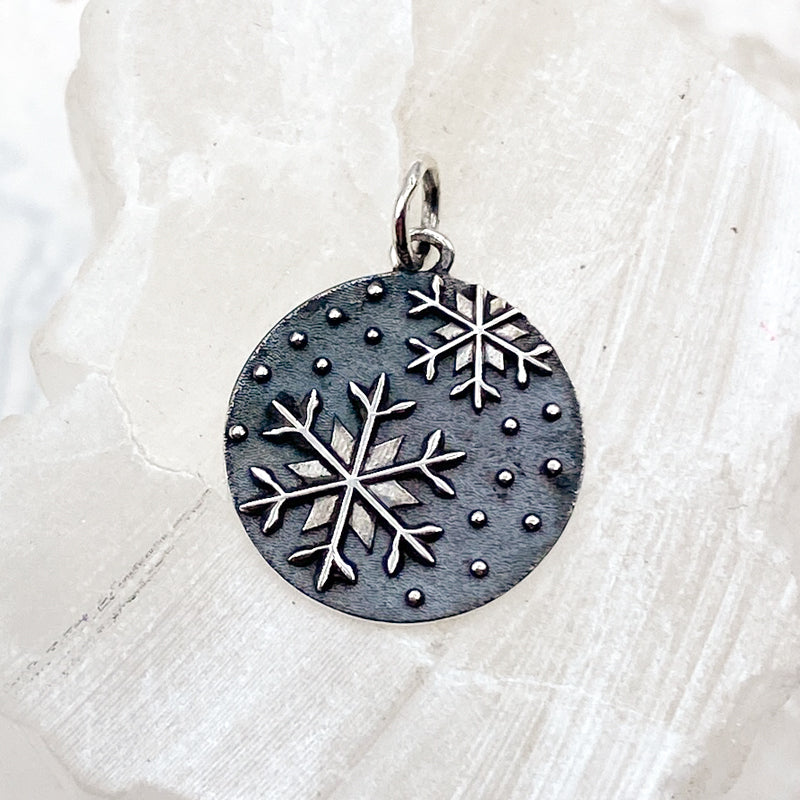 Pre-Order Sterling Silver Falling Snowflakes Charm