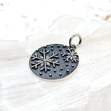 Load image into Gallery viewer, Pre-Order Sterling Silver Falling Snowflakes Charm
