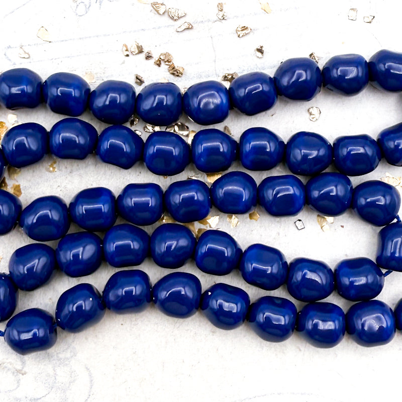 Pre-Order 8mm Crystal Dark Lapis Pearl Strand