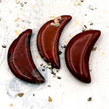Load image into Gallery viewer, Red Creek Jasper Crescent Moon Bead
