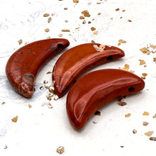Load image into Gallery viewer, Red Creek Jasper Crescent Moon Bead
