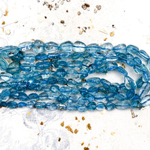 Load image into Gallery viewer, Pre-Order Aqua Smooth Nuggets Bead Strand
