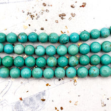Load image into Gallery viewer, Pre-Order 9mm Round Turquoise Bead Strand
