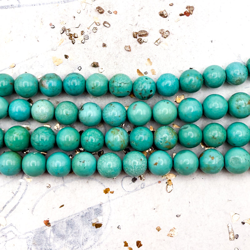 Pre-Order 9mm Round Turquoise Bead Strand