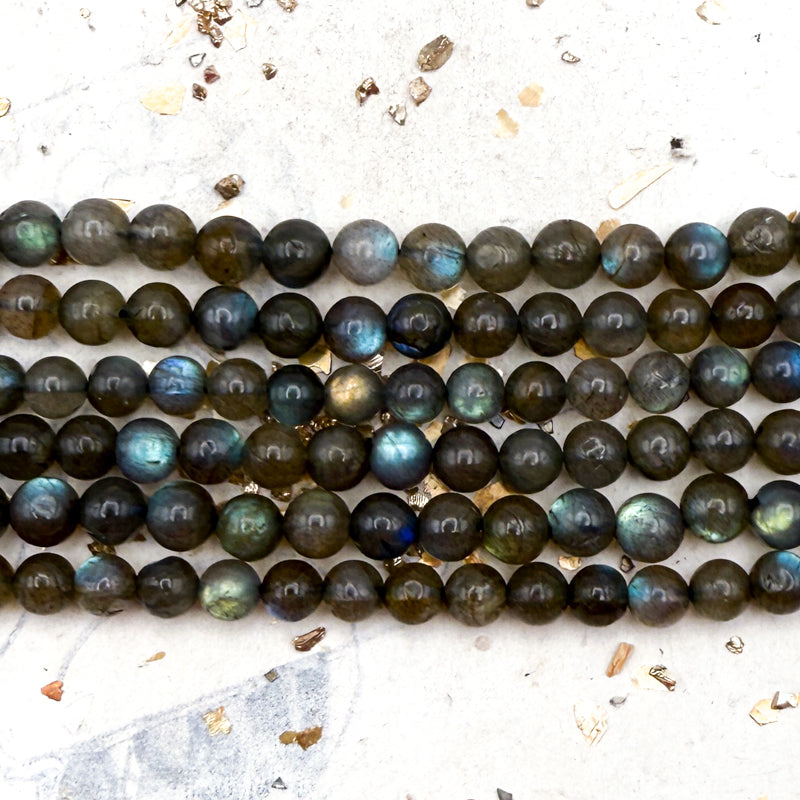 Pre-Order Smooth Round Labradorite Bead Strand-I