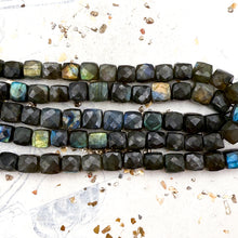 Load image into Gallery viewer, Pre-Order Cube Labradorite Bead Strand-A
