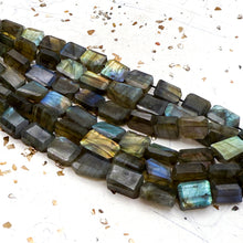 Load image into Gallery viewer, Pre-Order Octagon Nugget Labradorite Bead Strand-E
