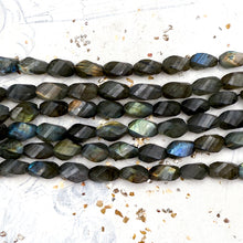 Load image into Gallery viewer, Pre-Order Twisted Oval Labradorite Bead Strand-F
