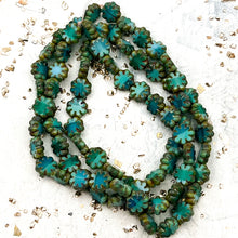 Load image into Gallery viewer, Pre-Order 9mm Cactus Flower Sea Green and Sky Blue with Picasso Finish
