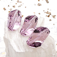 Load image into Gallery viewer, Pre-Order 20x13.5mm Light Amethyst Austrian Crystal Cubist Beads - 3pcs
