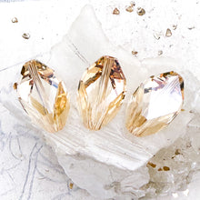Load image into Gallery viewer, Pre-Order 20x13.5mm Crystal Golden Shadow Cubist Beads - 3pcs
