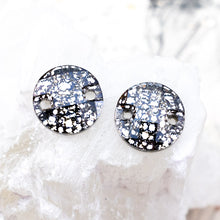 Load image into Gallery viewer, Discontinued Color - 14mm Black Patina Round Checkerboard Premium Crystal Link Pair - Doorbuster
