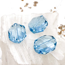 Load image into Gallery viewer, 12mm Aquamarine Austrian Crystal Graphic Bead - 3pcs
