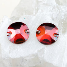 Load image into Gallery viewer, 12mm Red Magma Classic Sew-On Premium Crystal Link Pair
