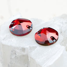 Load image into Gallery viewer, 12mm Red Magma Classic Sew-On Premium Crystal Link Pair
