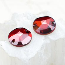 Load image into Gallery viewer, 14mm Red Magma Classic Sew-On Premium Crystal Link Pair
