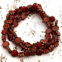 Load image into Gallery viewer, Pre-Order 9mm Cactus Flower Ruby Red with a Bronze and Gold Finish
