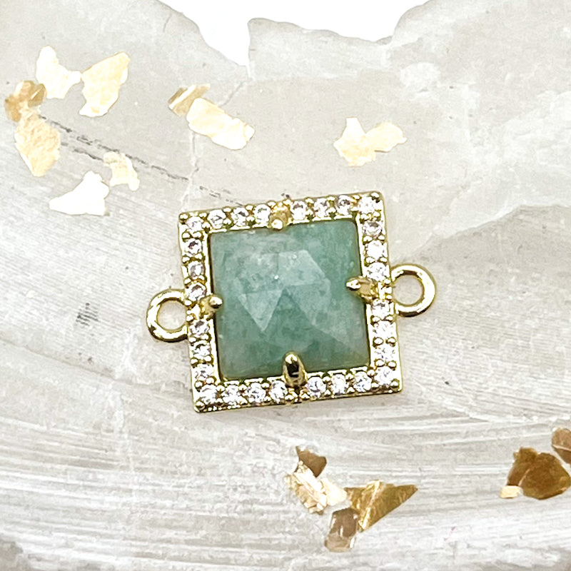 Pre-Order Amazonite Faceted Square Link