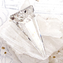 Load image into Gallery viewer, Pre-Order 39mm Austrian Crystal Silver Shade Spike Pendant
