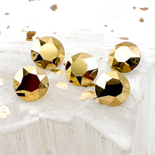 Load image into Gallery viewer, 8mm Foiled Aurum Xirius Chaton Crystal Bead Set-5pcs
