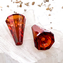 Load image into Gallery viewer, Pre-Order 17mm Crystal Red Magma Artemis Beads - 2pcs
