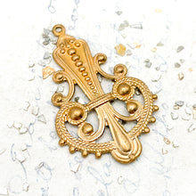 Load image into Gallery viewer, 42mm Way Back When Drop Solid Brass Pendant
