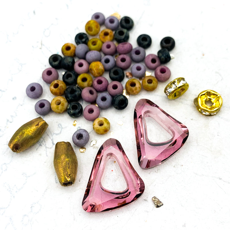 Pops of Purple and Pink Premo and Czech Earring Kit