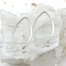 Load image into Gallery viewer, Sterling Silver Small Marquis Ear Wire Pair
