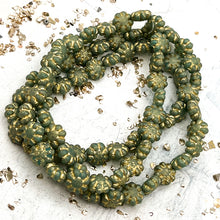 Load image into Gallery viewer, Pre-Order 9mm Cactus Flower Sea Green with an Etched Finish and a Gold Wash
