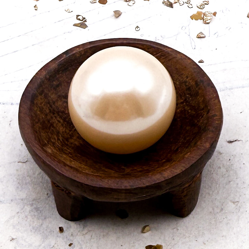 22mm Cream Rose One-Holed Pearl