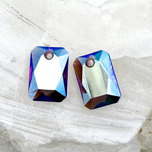 Load image into Gallery viewer, 11.5mm Amethyst Shimmer Austrian Crystal Emerald Cut Pendant - 2pcs
