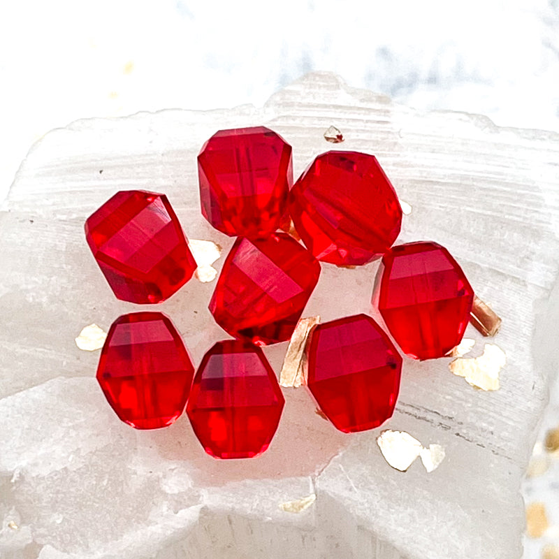 8mm Light Siam Premium Austrian Crystal Lucerna Bead -8pcs