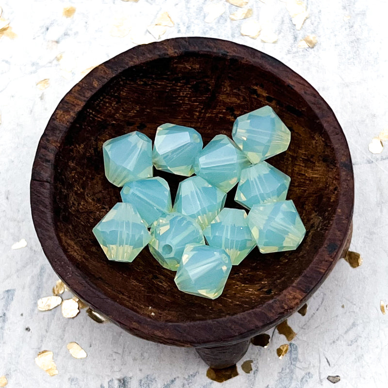 8mm Chrysolite Opal Xilion Bead Premium Austrian Crystal-12 pcs