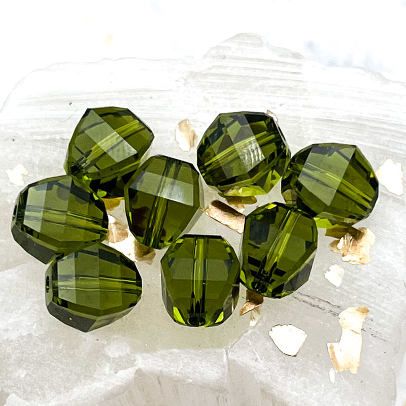 8mm Olivine Premium Austrian Crystal Lucerna Bead -8pcs