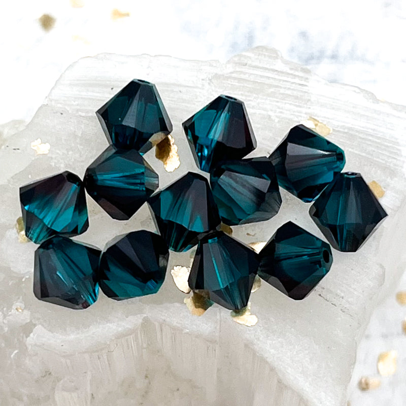 8mm Burgendy Blue Zircon Blue Xilion Bead Premium Austrian Crystal-12 pcs