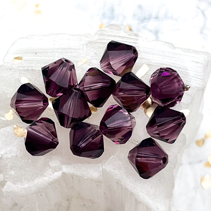 8mm Amethyst Blend Xilion Bead Premium Austrian Crystal-12 pcs
