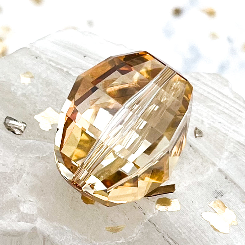 18mm Golden Shadow Premium Austrian Crystal Lucerna Bead