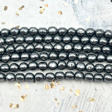 Load image into Gallery viewer, 6mm Dark Grey Premium Austrian Crystal Pearl Bead Strand
