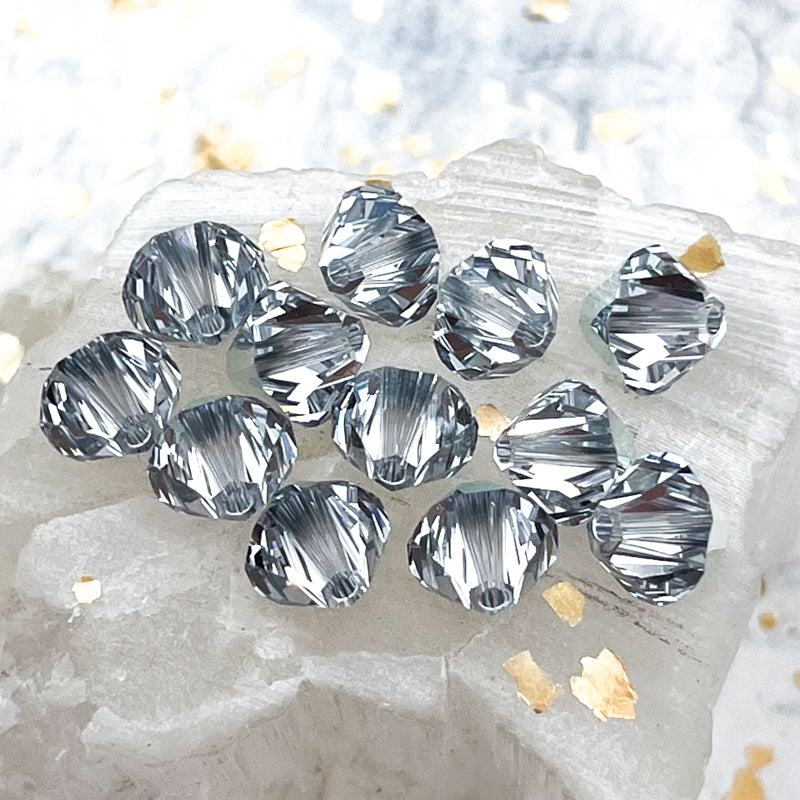8mm Comet Argent Light Xilion Bead Premium Austrian Crystal-12 pcs