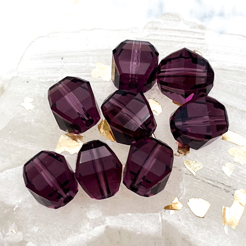 8mm Amethyst Premium Austrian Crystal Lucerna Bead -8pcs
