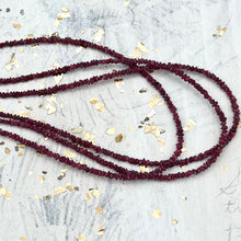 Load image into Gallery viewer, Pre-Order Magenta Faceted Rustic Diamond Bead Strand
