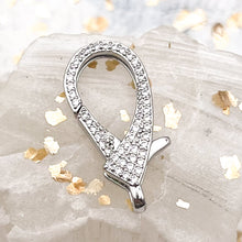 Load image into Gallery viewer, 27mm Platinum Lobster Claw Clasp
