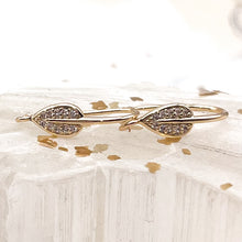 Load image into Gallery viewer, 14K Gold Plated Leaf Rack Earring Hooks
