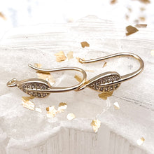 Load image into Gallery viewer, 14K Gold Plated Leaf Rack Earring Hooks
